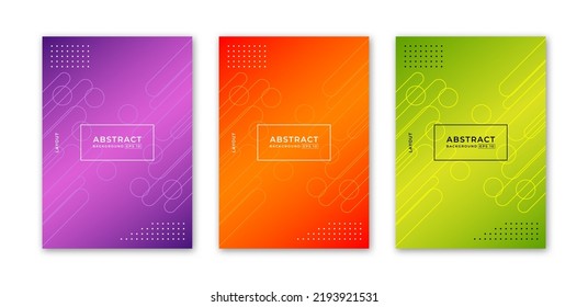 Colorful background pattern. Abstract shape composition with trendy gradient.