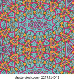 A colorful background with a pattern of a mandala