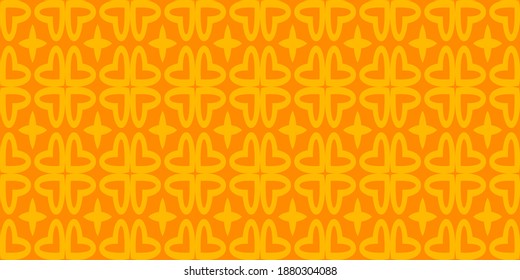 Patrón de fondo colorido, naranja y amarillo. Imagen de fondo en estilo retro. Patrón sin brillo, textura de papel pintado. Gráficos vectoriales
