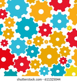 colorful background with pattern of pinions vector illustration