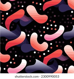 A colorful background with a pattern of shapes and colors. seamless pattern. Abstract textile, geometric flat color. vector illustration. 