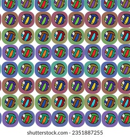 colorful background pattern of volleyball
