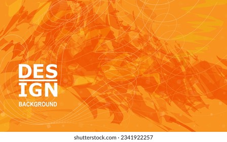 Colorful background for printed products in vector. Template for a Catalog, Brochure, Poster, or Flyer. Trendy backgrounds with colored spots, wavy lines and pattern. Yellow and orange business card