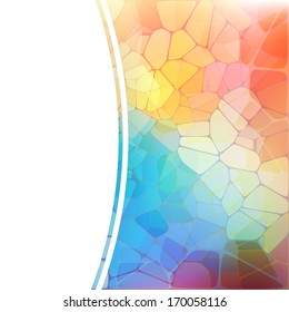 Colorful background with rainbow geometric mosaic texture for your web design