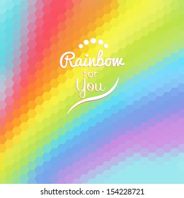 Colorful background with rainbow waves with mosaic texture for your web design