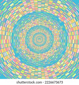 Colorful background with rays. Stained glass. Mosaic. Vector design.