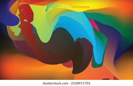 A colorful background with a red and orange background