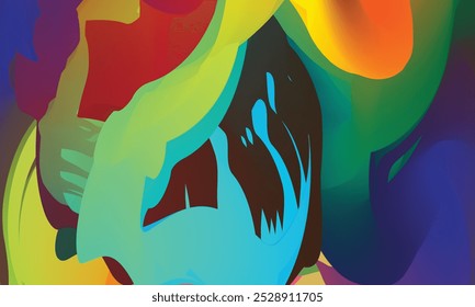 A colorful background with a red and orange background