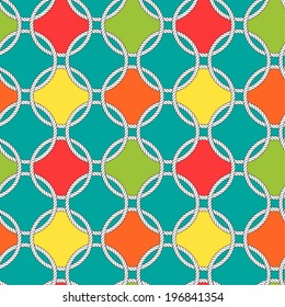 Colorful background with rope. Vector 