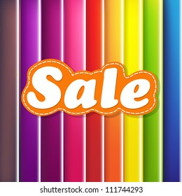 Fondo Colorido Con Texto De Venta, Ilustración Vector