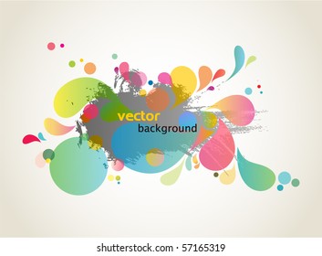 colorful background shapes and splash