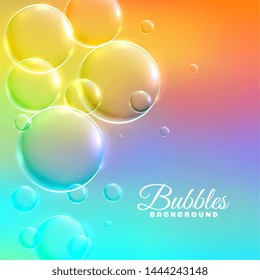 colorful background with shiny bubbles