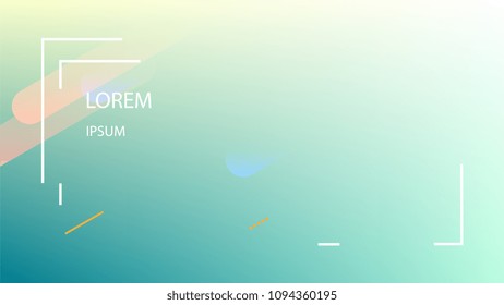 Colorful Background with Simple Fluid Shapes. Holographic Colour Gradient. Cool Abstract Background. Template for Banner, Poster or Flyer Design. Vector Illustration.