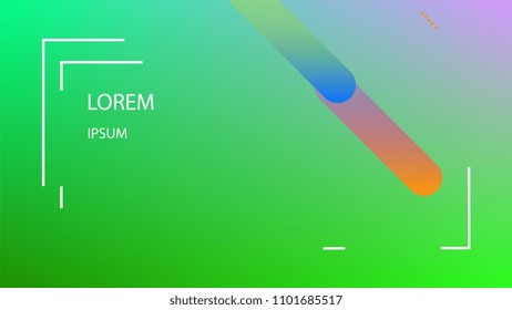 Colorful Background with Simple Fluid Shapes. Holographic Colour Gradient. Trendy Abstract Background. Vector Illustration.