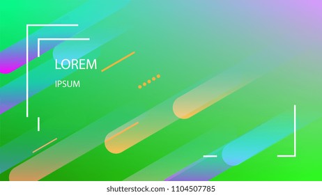 Colorful Background with Simple Fluid Shapes. Holographic Colour Gradient. Modern Abstract Background. Vector Illustration.