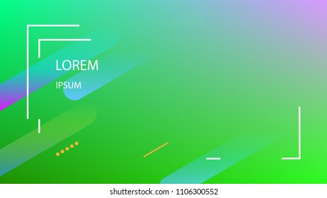 Colorful Background with Simple Fluid Shapes. Holographic Colour Gradient. Trendy Abstract Background. Vector Illustration.
