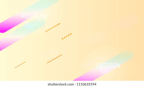 Colorful Background with Simple Fluid Shapes. Holographic Colour Gradient. Modern Abstract Background. Vector Illustration.