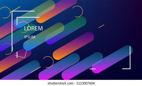 Colorful Background with Simple Fluid Shapes. Holographic Colour Gradient. Modern Abstract Background. Vector Illustration.