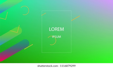 Colorful Background with Simple Fluid Shapes. Holographic Colour Gradient. Modern Abstract Background. Vector Illustration.