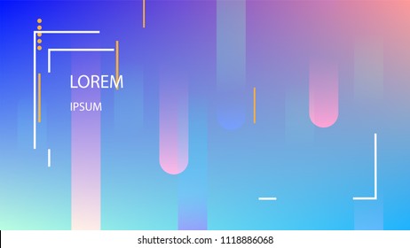 Colorful Background with Simple Fluid Shapes. Holographic Colour Gradient. Modern Abstract Background. Vector Illustration.