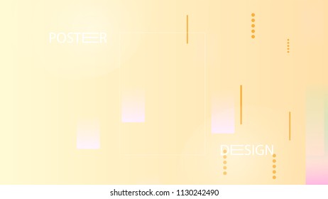 Colorful Background with Simple Fluid Shapes. Holographic Colour Gradient. Trendy Abstract Background. Vector Illustration.