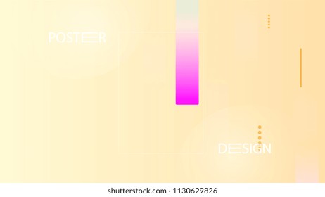 Colorful Background with Simple Fluid Shapes. Holographic Colour Gradient. Cool Abstract Background. Template for Banner, Poster or Flyer Design. Vector Illustration.