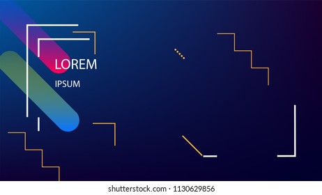 Colorful Background with Simple Fluid Shapes. Holographic Colour Gradient. Modern Abstract Background. Vector Illustration.