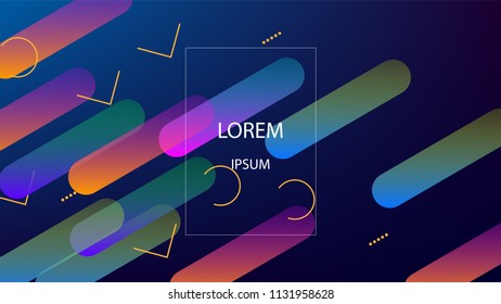 Colorful Background with Simple Fluid Shapes. Holographic Colour Gradient. Modern Abstract Background. Vector Illustration.