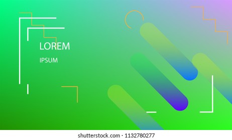 Colorful Background with Simple Fluid Shapes. Holographic Colour Gradient. Modern Abstract Background. Vector Illustration.