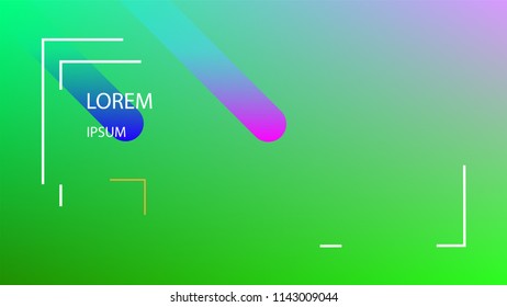 Colorful Background with Simple Fluid Shapes. Holographic Colour Gradient. Trendy Abstract Background. Vector Illustration.