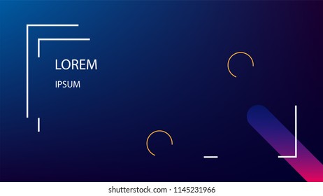 Colorful Background with Simple Fluid Shapes. Holographic Colour Gradient. Modern Abstract Background. Vector Illustration.