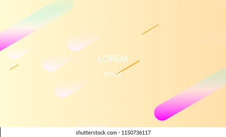 Colorful Background with Simple Fluid Shapes. Holographic Colour Gradient. Cool Abstract Background. Vector Illustration.