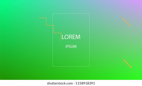 Colorful Background with Simple Fluid Shapes. Holographic Colour Gradient. Modern Abstract Background. Vector Illustration.