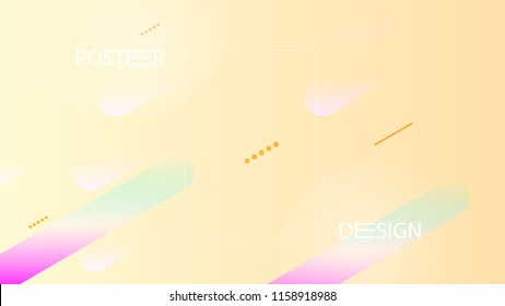 Colorful Background with Simple Fluid Shapes. Holographic Colour Gradient. Modern Abstract Background. Vector Illustration.