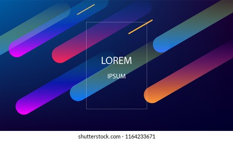 Colorful Background with Simple Fluid Shapes. Holographic Colour Gradient. Modern Abstract Background. Vector Illustration.