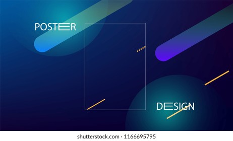 Colorful Background with Simple Fluid Shapes. Holographic Colour Gradient. Cool Abstract Background. Vector Illustration.