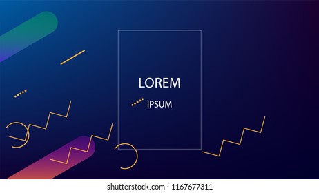 Colorful Background with Simple Fluid Shapes. Holographic Colour Gradient. Modern Abstract Background. Vector Illustration.