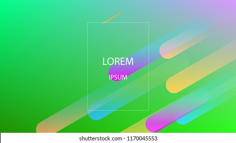 Colorful Background with Simple Fluid Shapes. Holographic Colour Gradient. Modern Abstract Background. Vector Illustration.