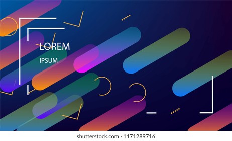 Colorful Background with Simple Fluid Shapes. Holographic Colour Gradient. Modern Abstract Background. Vector Illustration.