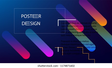 Colorful Background with Simple Fluid Shapes. Holographic Colour Gradient. Modern Abstract Background. Vector Illustration.