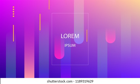 Colorful Background with Simple Fluid Shapes. Holographic Colour Gradient. Trendy Abstract Background. Vector Illustration.