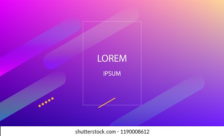 Colorful Background with Simple Fluid Shapes. Holographic Colour Gradient. Trendy Abstract Background. Vector Illustration.