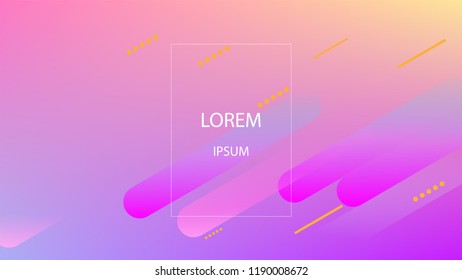 Colorful Background with Simple Fluid Shapes. Holographic Colour Gradient. Cool Abstract Background. Vector Illustration.