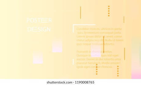 Colorful Background with Simple Fluid Shapes. Holographic Colour Gradient. Cool Abstract Background. Vector Illustration.