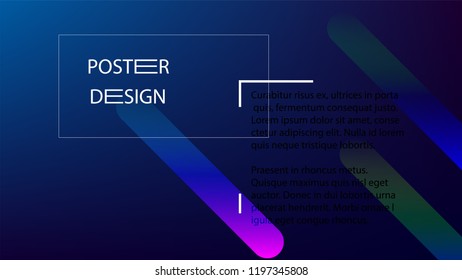 Colorful Background with Simple Fluid Shapes. Holographic Colour Gradient. Trendy Abstract Background. Vector Illustration.