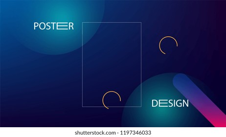 Colorful Background with Simple Fluid Shapes. Holographic Colour Gradient. Trendy Abstract Background. Vector Illustration.