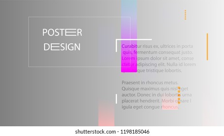 Colorful Background with Simple Fluid Shapes. Holographic Colour Gradient. Modern Abstract Background. Vector Illustration.