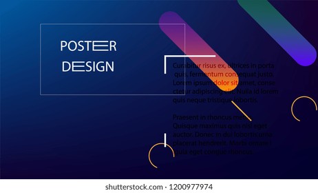 Colorful Background with Simple Fluid Shapes. Holographic Colour Gradient. Modern Abstract Background. Vector Illustration.