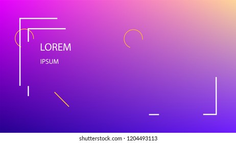 Colorful Background with Simple Fluid Shapes. Holographic Colour Gradient. Modern Abstract Background. Vector Illustration.