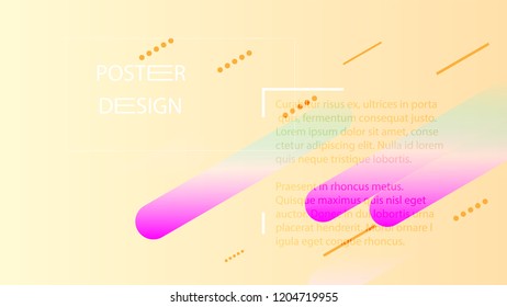 Colorful Background with Simple Fluid Shapes. Holographic Colour Gradient. Cool Abstract Background. Vector Illustration.